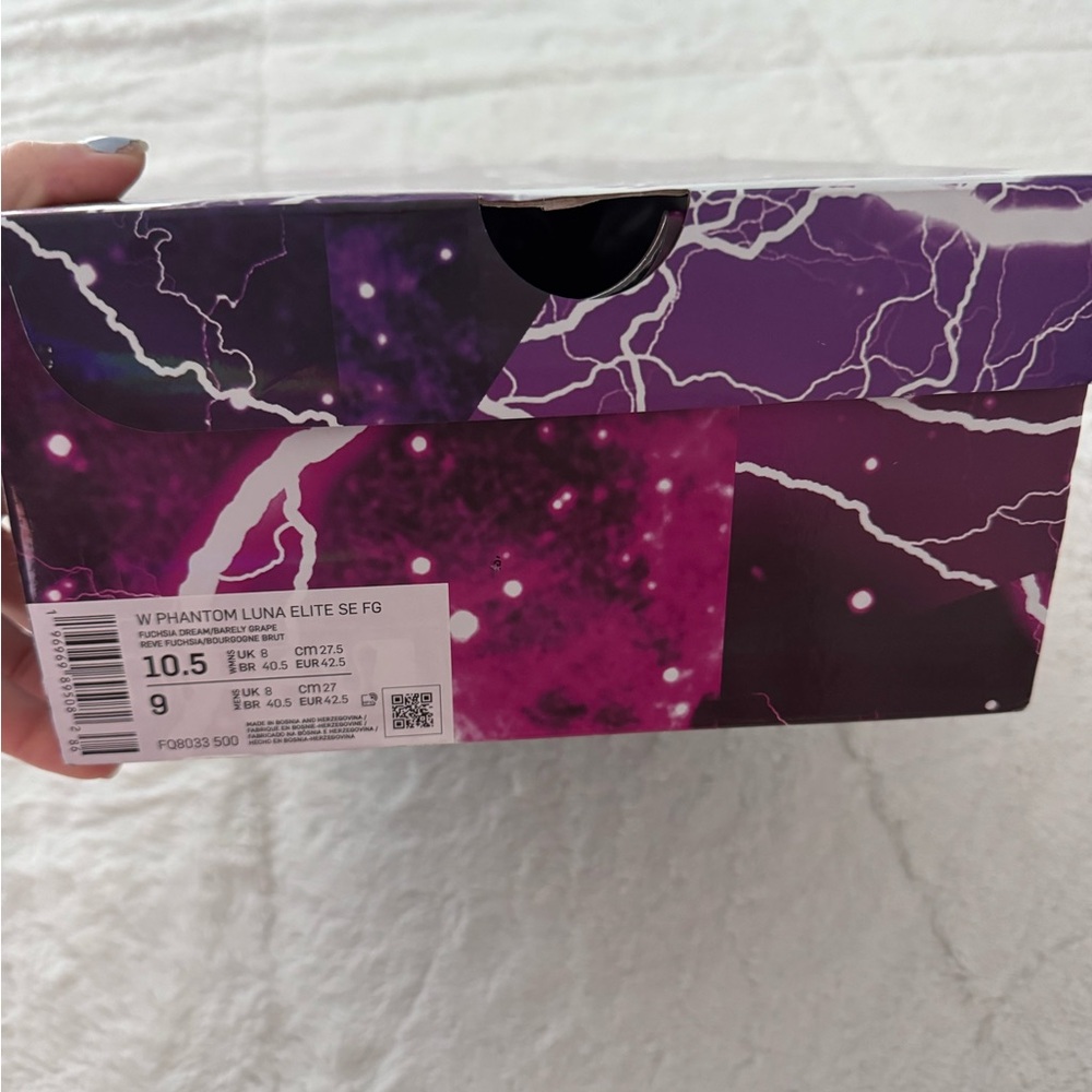 Purple and Pink Graphic Shoe Box